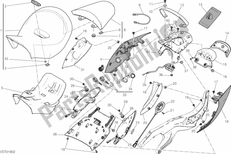 All parts for the Seat of the Ducati Diavel Xdiavel Brasil 1260 2017